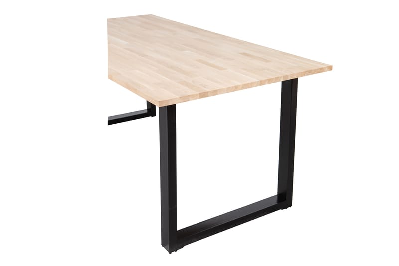 Matbord Tuor U-Formade Ben 220 cm Obehandlat - Ek/Svart - Möbler - Bord & matgrupp - Matbord & köksbord