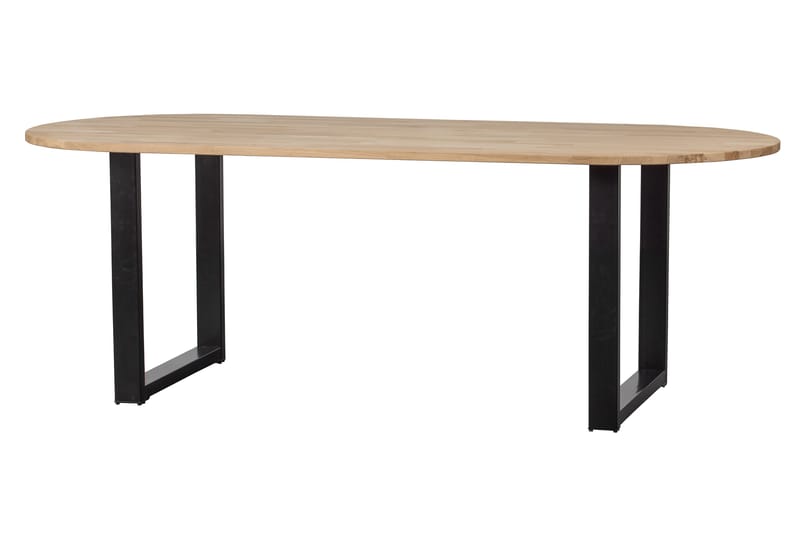 Matbord Tuor U-Formade Ben 220 cm Ovalt - Ek/Svart - Möbler - Bord & matgrupp - Matbord & köksbord