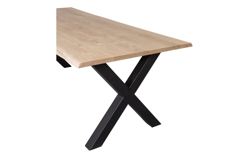 Matbord Tuor X-Formade Ben 180 cm - Ek/Svart - Matbord & köksbord