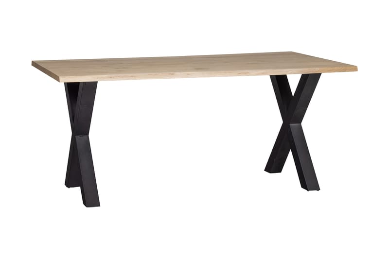Matbord Tuor X-Formade Ben 180 cm - Ek/Svart - Matbord & köksbord