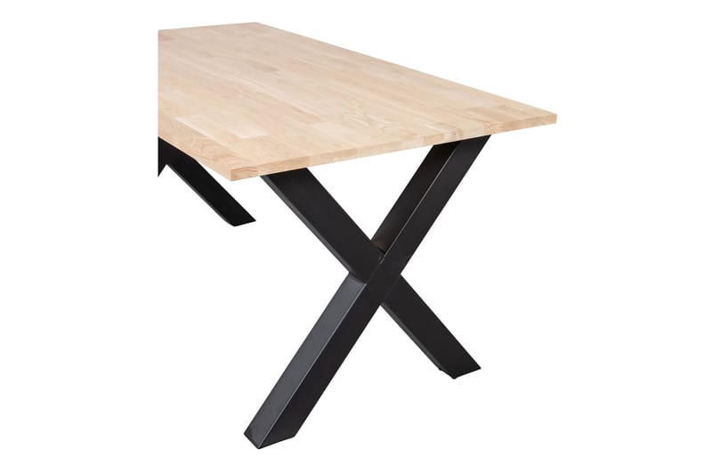 Matbord Tuor X-Formade Ben 180 cm Obehandlat - Ek/Svart - Möbler - Bord & matgrupp - Matbord & köksbord