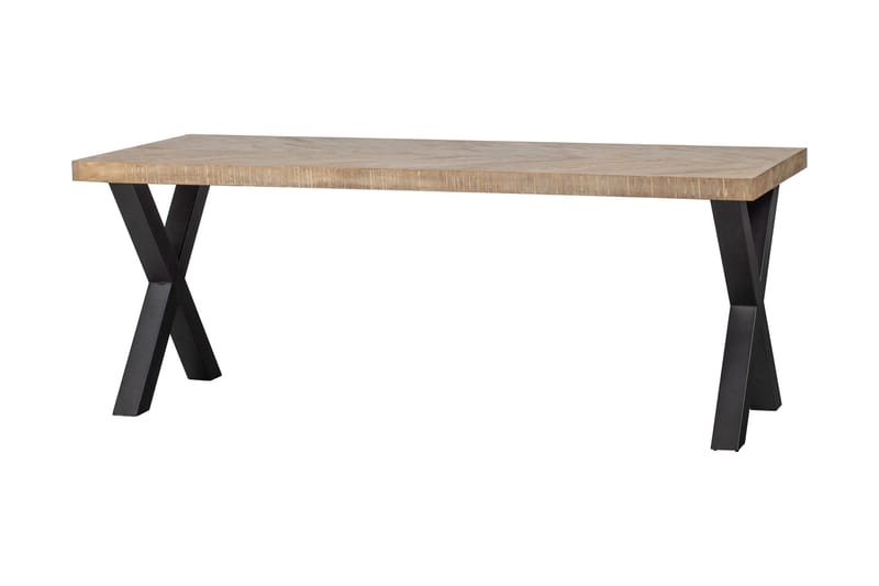 Matbord Tuor X-Formade Ben 180 cm - Spetskypert/Natur/Svart - Matbord & köksbord