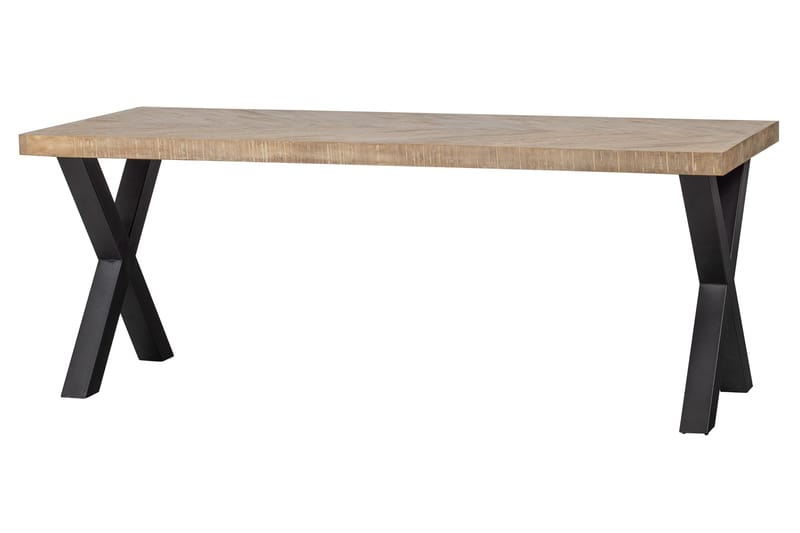 Matbord Tuor X-Formade Ben 200 cm - Spetskypert/Natur/Svart - Matbord & köksbord