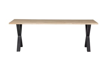 Matbord Tuor X-Formade Ben 220 cm - Ek/Svart - Möbler - Bord & matgrupp - Matbord & köksbord