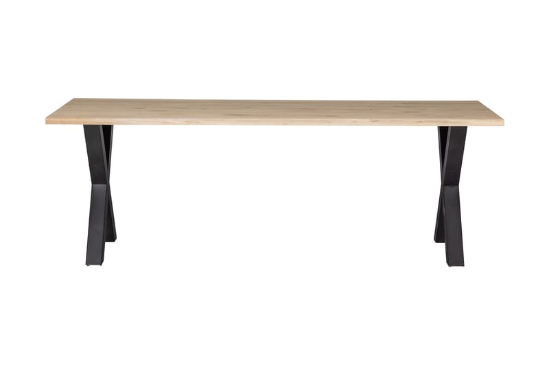 Matbord Tuor X-Formade Ben 220 cm - Ek/Svart - Möbler - Bord & matgrupp - Matbord & köksbord