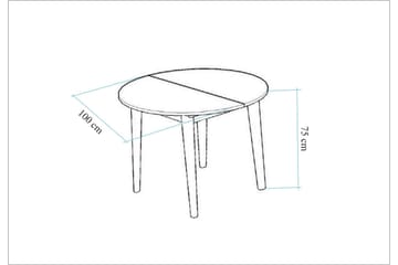 Matbord Vinadi 100 cm - Valnöt - Möbler - Bord & matgrupp - Matbord & köksbord