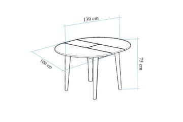 Matbord Vinadi 100 cm - Vit - Möbler - Bord & matgrupp - Matbord & köksbord