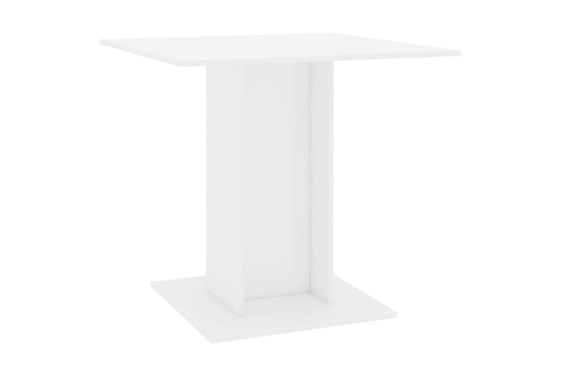 Matbord vit högglans 80x80x75 cm spånskiva - Vit högglans - Matbord & köksbord