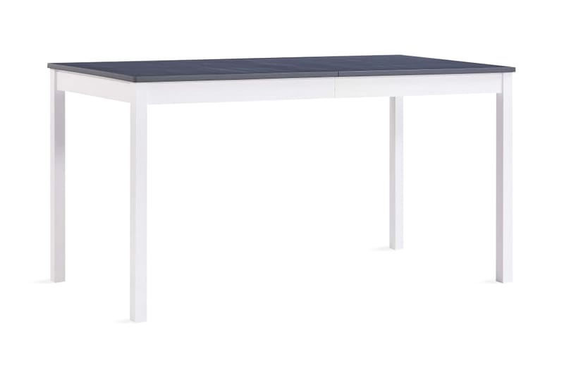 Matbord vit och grå 140x70x73 cm furu - Grå - Matbord & köksbord
