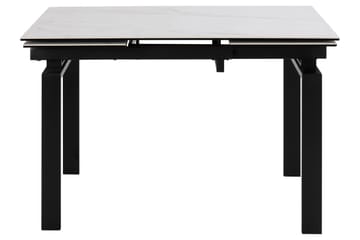 Matbord Vonarx 200 cm - Glas/Vit/Matt Svart - Möbler - Bord & matgrupp - Matbord & köksbord