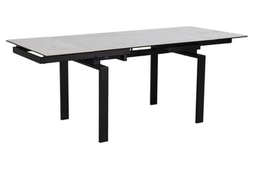 Matbord Vonarx 200 cm - Glas/Vit/Matt Svart - Möbler - Bord & matgrupp - Matbord & köksbord