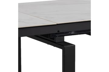 Matbord Vonarx 200 cm - Glas/Vit/Matt Svart - Möbler - Bord & matgrupp - Matbord & köksbord