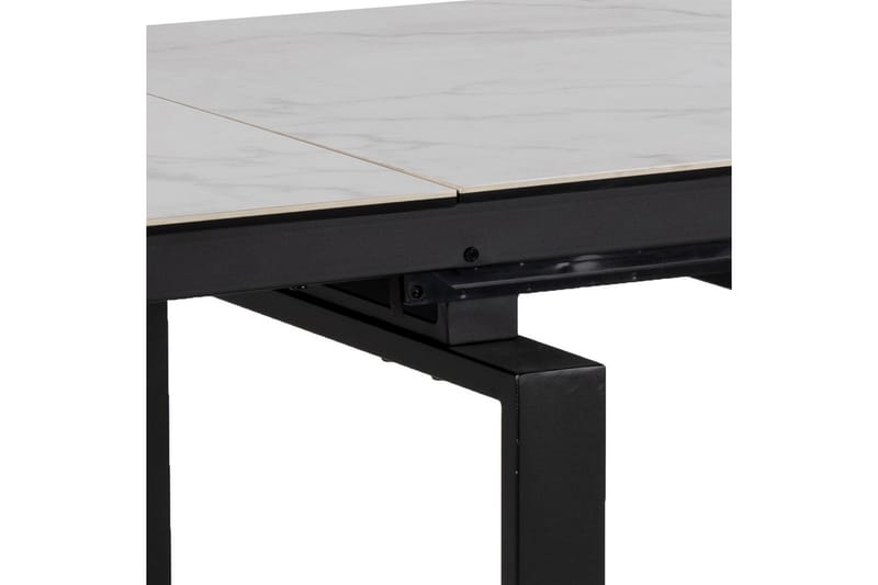 Matbord Vonarx 200 cm - Glas/Vit/Matt Svart - Möbler - Bord & matgrupp - Matbord & köksbord