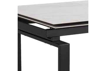 Matbord Vonarx 200 cm - Glas/Vit/Matt Svart - Möbler - Bord & matgrupp - Matbord & köksbord
