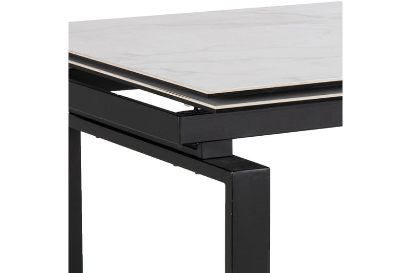 Matbord Vonarx 200 cm - Glas/Vit/Matt Svart - Möbler - Bord & matgrupp - Matbord & köksbord