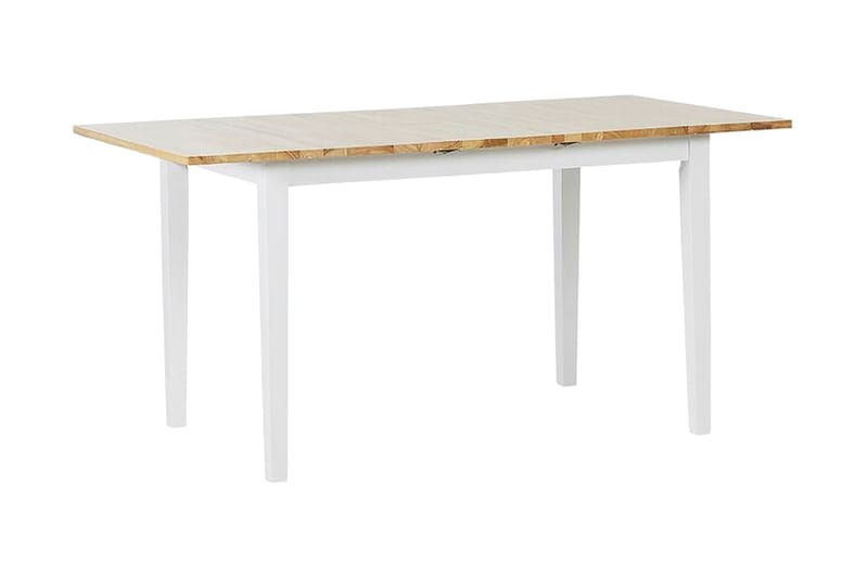 Matbord Wasola 150 cm Hopfällbart - Vit/Ljusbrun - Klaffbord & hopfällbart bord - Matbord & köksbord