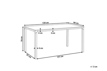 Matbord Wined 150 cm - Ljust Trä/Svart - Möbler - Bord & matgrupp - Matbord & köksbord
