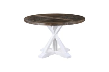 Matbord Yorkshire 120 cm Runt - Natur/Vit - Möbler - Bord & matgrupp - Matbord & köksbord