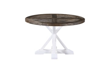 Matbord Yorkshire 120 cm Runt - Natur/Vit - Möbler - Bord & matgrupp - Matbord & köksbord