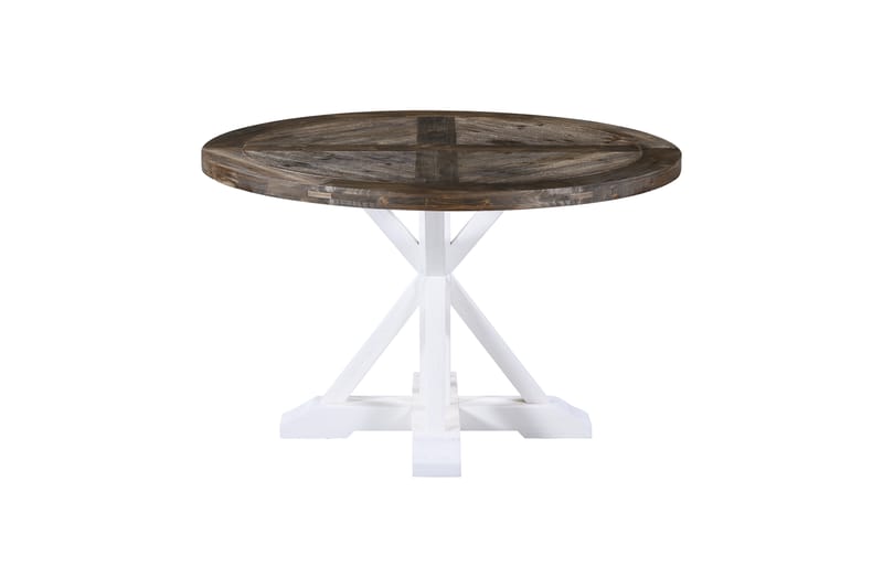 Matbord Yorkshire 120 cm Runt - Natur/Vit - Möbler - Bord & matgrupp - Matbord & köksbord