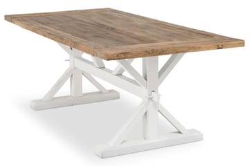 Matbord Yorkshire Vintage Förlängningsbart 200 cm - Vintage Natur|Vit - Möbler - Bord & matgrupp - Matbord & köksbord