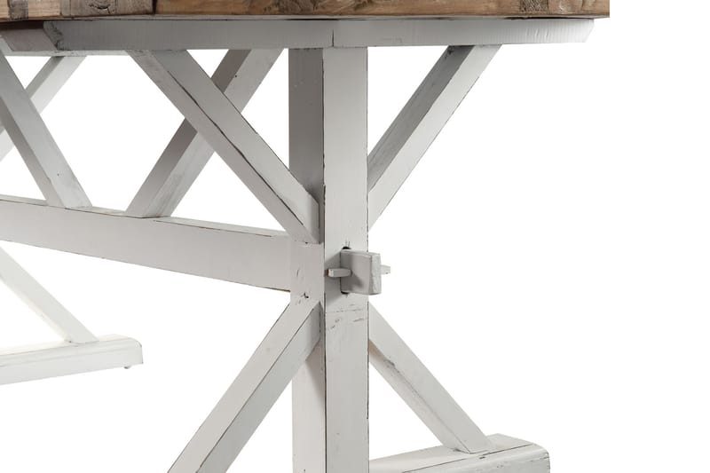 Matbord Yorkshire Vintage Förlängningsbart 200 cm - Vintage Natur|Vit - Möbler - Bord & matgrupp - Matbord & köksbord