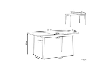 Matbord Pensby 160 cm - Svart - Möbler - Bord & matgrupp - Matbord & köksbord