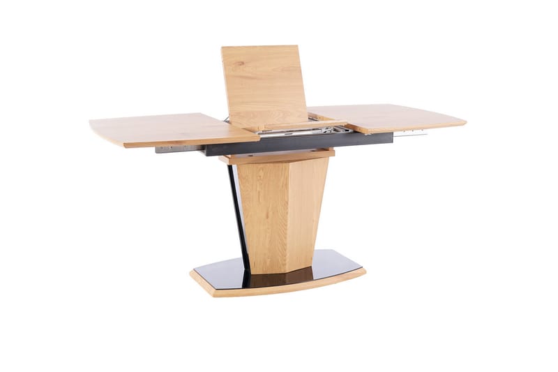 Matbord Pyland Förlängningsbart 120 cm - Glas/Ek/Svart - Matbord & köksbord
