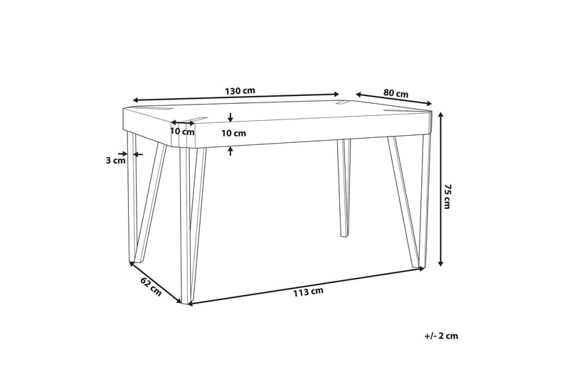 Mcgetrick Matbord 130x80 cm - Trä/Natur - Möbler - Bord & matgrupp - Matbord & köksbord