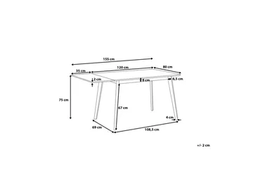 Medio Matbord 155 cm - Vit - Möbler - Bord & matgrupp - Matbord & köksbord