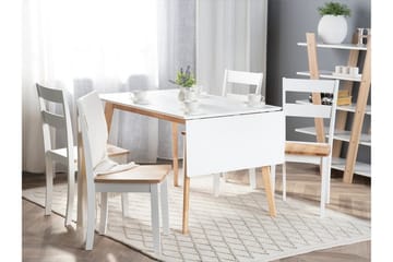 Medio Utdragbart Rektangulärt Matbord 120–155 cm i Trä - Vit - Möbler - Bord & matgrupp - Matbord & köksbord