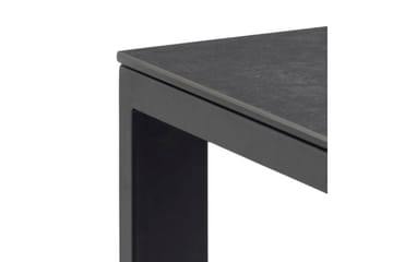 Misam Stort Rektangulärt Matbord 200 cm med Glasskiva, Betong- och Metallutseende - Mörkgrå - Möbler - Bord & matgrupp - Matbord & köksbord
