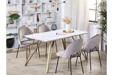 Molden Rektangulärt Matbord 150 cm i Trä med Metallben - Vit - Möbler - Bord & matgrupp - Matbord & köksbord