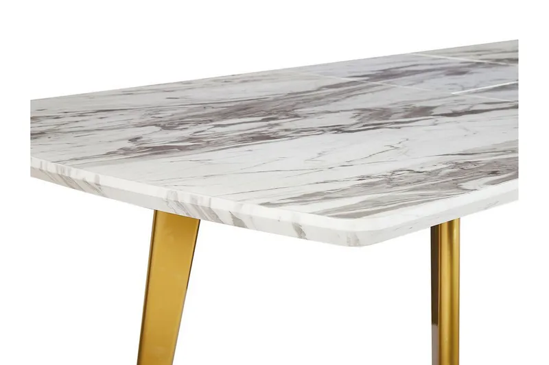 Mosby Matbord 200 cm Hopfällbart - Vit/Guld - Möbler - Bord & matgrupp - Matbord & köksbord