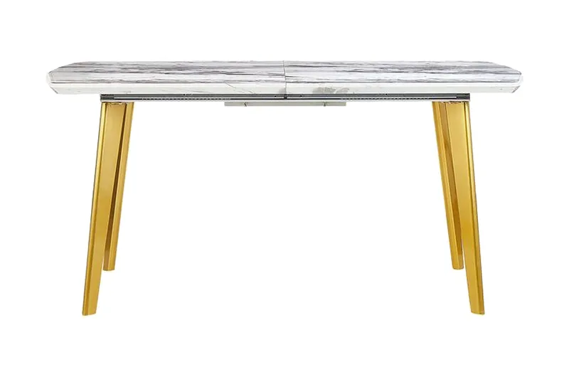 Mosby Matbord 200 cm Hopfällbart - Vit/Guld - Möbler - Bord & matgrupp - Matbord & köksbord