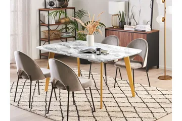 Mosby Matbord 200 cm Hopfällbart - Vit/Guld - Möbler - Bord & matgrupp - Matbord & köksbord