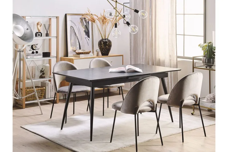 Mundon Matbord 200 cm Hopfällbart - Svart - Möbler - Bord & matgrupp - Matbord & köksbord