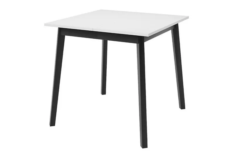 Narberth Litet Utdragbart Kvadratiskt Matbord 85 cm med Metallutseende - Vit - Möbler - Bord & matgrupp - Matbord & köksbord
