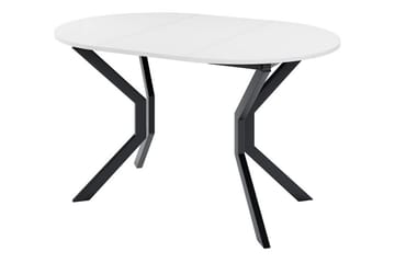 Narberth Litet Utdragbart Runt Matbord 90 cm med Ek- och Metallutseende - Svart - Möbler - Bord & matgrupp - Matbord & köksbord
