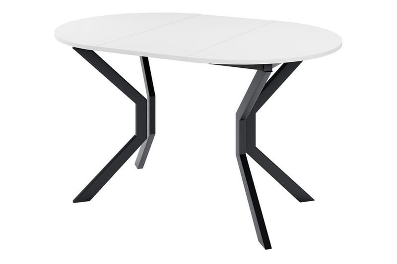 Narberth Litet Utdragbart Runt Matbord 90 cm med Ek- och Metallutseende - Svart - Möbler - Bord & matgrupp - Matbord & köksbord