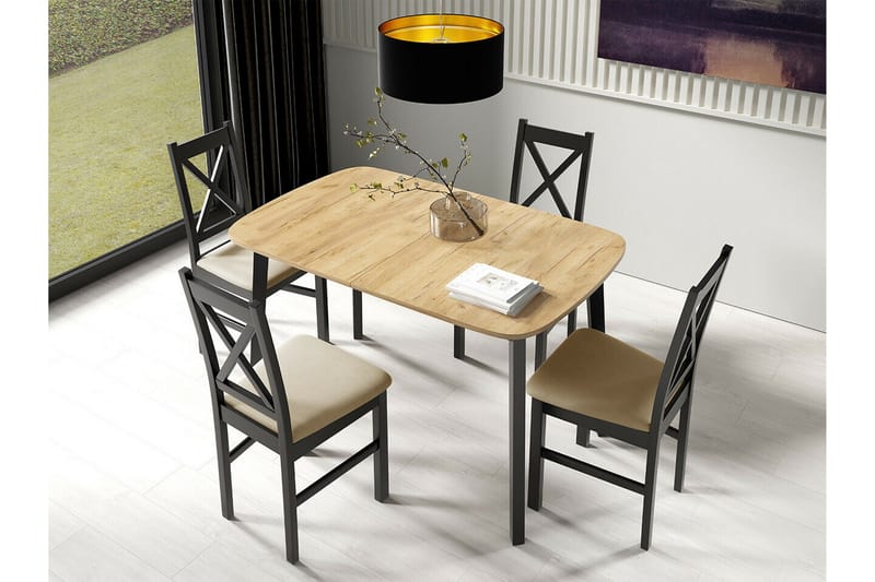 Narberth Matbord 80 cm - Svart - Möbler - Bord & matgrupp - Matbord & köksbord