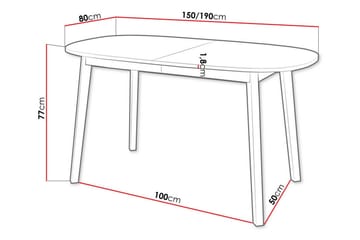 Narberth Utdragbart Ovalt Matbord 150 cm i Målat Trä - Vit - Möbler - Bord & matgrupp - Matbord & köksbord
