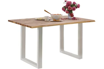 Netan Matbord 140 cm - Akacia Brun/Vit - Möbler - Bord & matgrupp - Matbord & köksbord