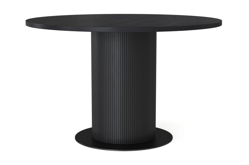 Noira Matbord 120 cm Ek Runt, Svart