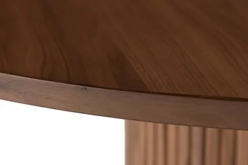 Noira Runt Litet Matbord Valnöt 120 cm - Brun / Ribbad - Möbler - Bord & matgrupp - Matbord & köksbord