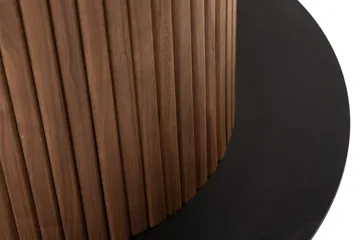 Noira Runt Litet Matbord Valnöt 120 cm - Brun / Ribbad - Möbler - Bord & matgrupp - Matbord & köksbord