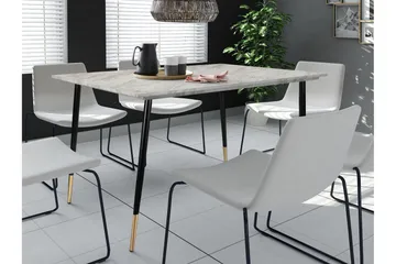 Oktoos Matbord 120 cm - Grå/Vit/Svart/Guld - Möbler - Bord & matgrupp - Matbord & köksbord