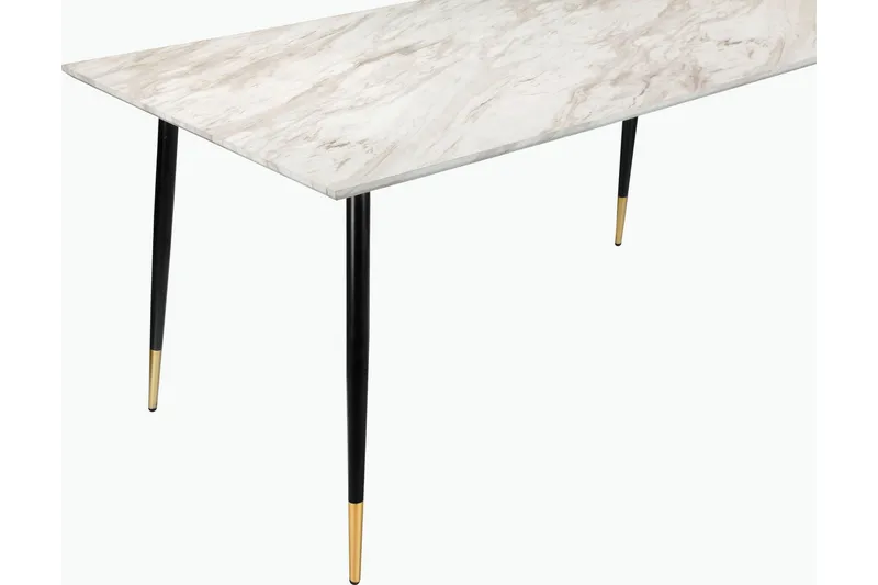 Oktoos Matbord 160 cm - Grå/Vit/Svart/Guld - Möbler - Bord & matgrupp - Matbord & köksbord