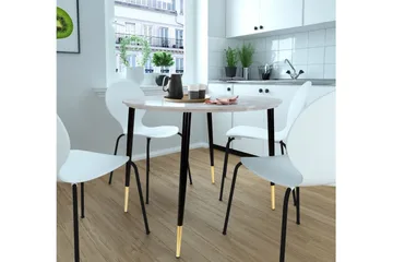 Oktoos Matbord Runt 100 cm - Grå/Vit/Svart/Guld - Möbler - Bord & matgrupp - Matbord & köksbord