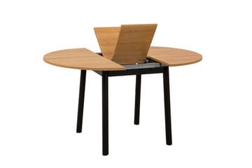 Oliver Litet Runt Matbord 100 cm med Trä- och Ekutseende - Brun / Svart - Möbler - Bord & matgrupp - Matbord & köksbord